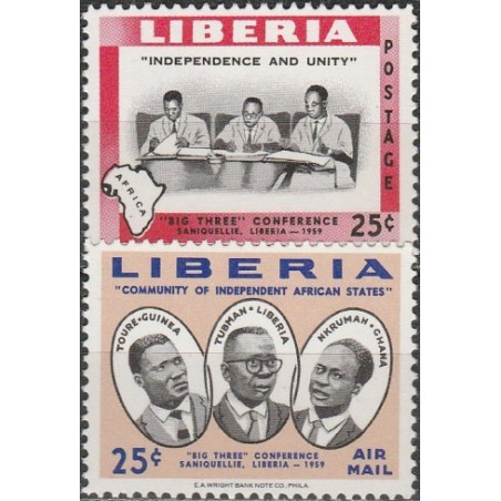 Liberijos pašto ženklai (1960). Liberijos Ganos ir Gvinėjos prezidentai