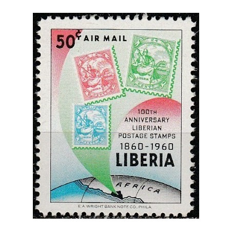 Liberijos pašto ženklai (1960). Ženklai ženkluose (ženklas iš bloko)