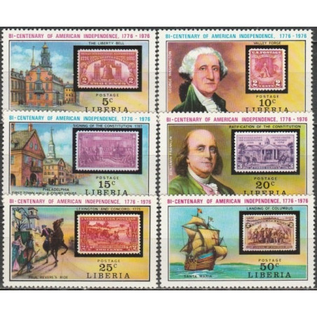 Liberia stamps (1975) for sale. Bicentenary of American Independence