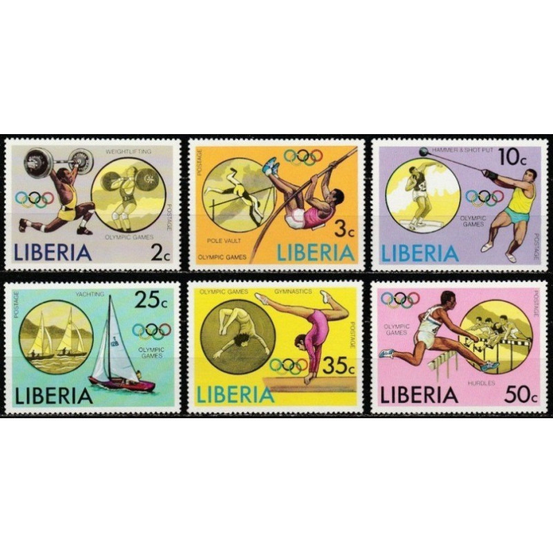 Liberia stamps (1976) for sale. Summer Olympic Games Montreal