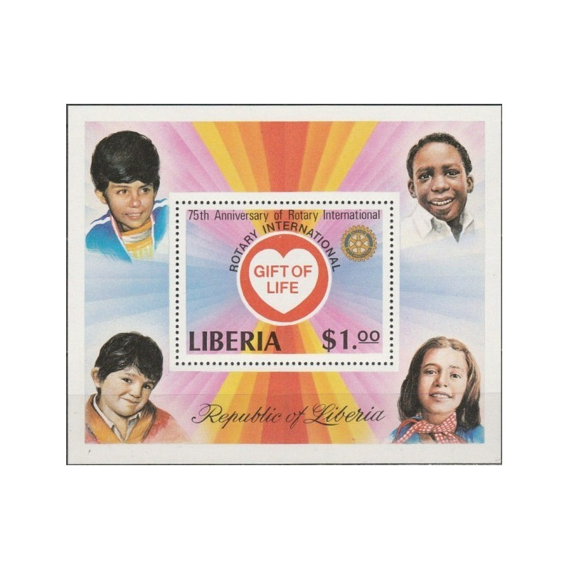 Liberia stamps (1979) for sale. 75th anniversary Rotary International