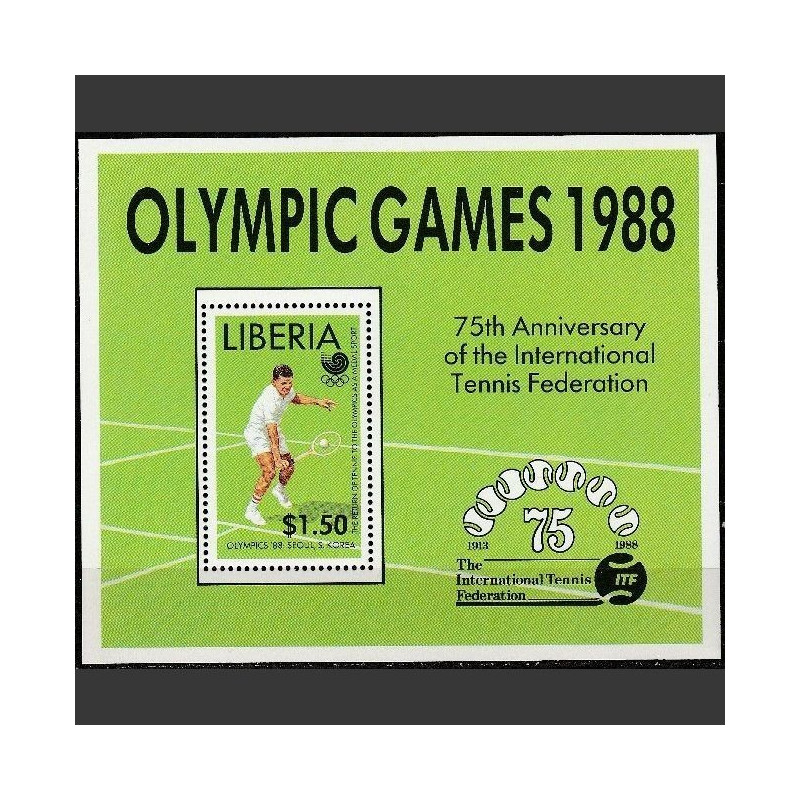 Liberia stamps (1988) for sale. Tennis at Olympic Games