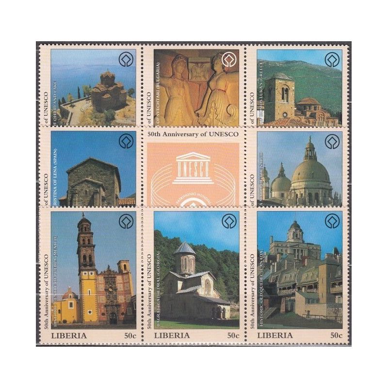 Liberijos pašto ženklai (1997). Kultūros paveldo paminklai