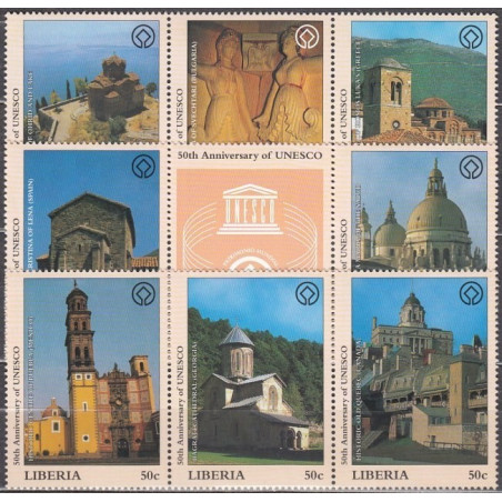 Liberia stamps (1997) for sale. Cultural Heritage sites