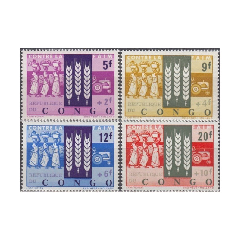Kongo pašto ženklai (1963). Kova su skurdu