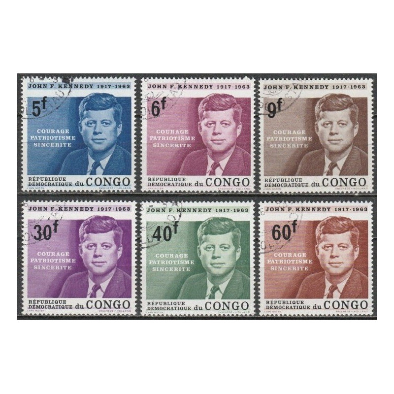 Kongo pašto ženklai (1964). Džonas Fidžeraldas Kenedis
