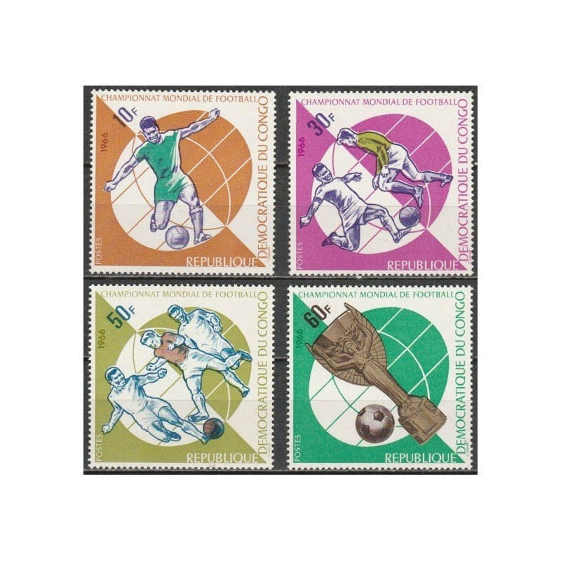 Kongo pašto ženklai (1966). FIFA Pasaulio taurė Anglijoje