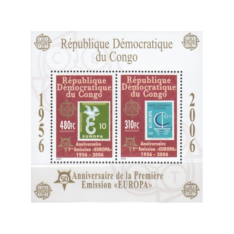 Kongo pašto ženklai (2005). Europa CEPT ženklams 50 metų