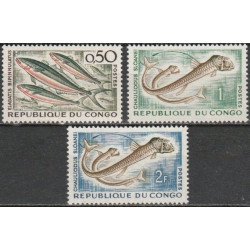 Kongo pašto ženklai (1961). Žuvys