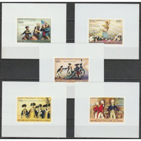 Congo (Brazzaville) 1976. American Revolution anniversary, deluxe blocks