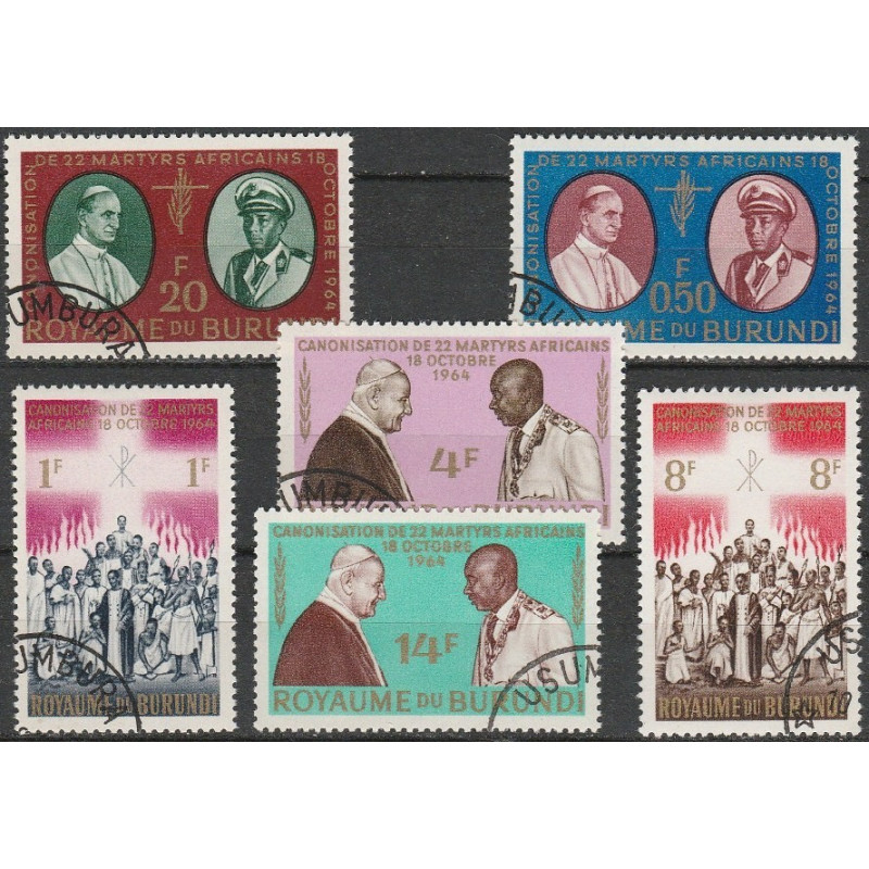 Burundžio pašto ženklai (1964). Krikščionybės istorija (popiežiai)