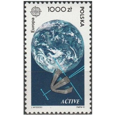 Lenkijos pašto ženklai (1991). Europos kosmoso tyrinėjimai