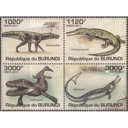 Burundi stamps (2011) for sale. Prehistoric crocodillians