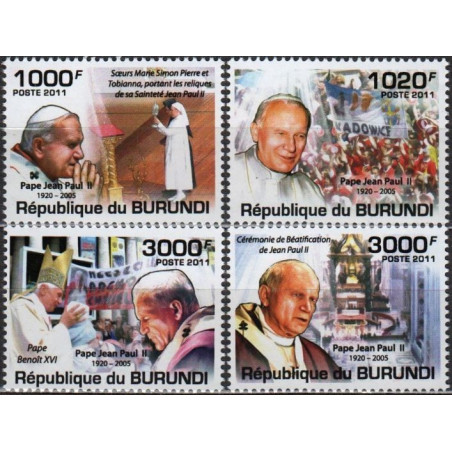 Burundi stamps (2011) for sale. Beatification of Pope John Paul II