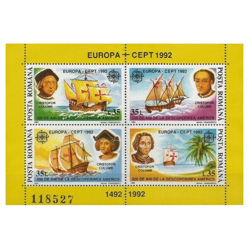 Romania stamps (1992) for sale. Voyages of Discovery in America