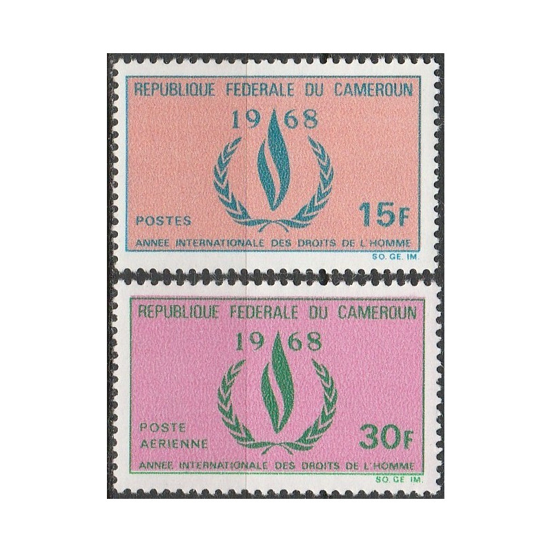 Kamerūno pašto ženklai (1968). Tarptautiniai žmogaus teisių metai