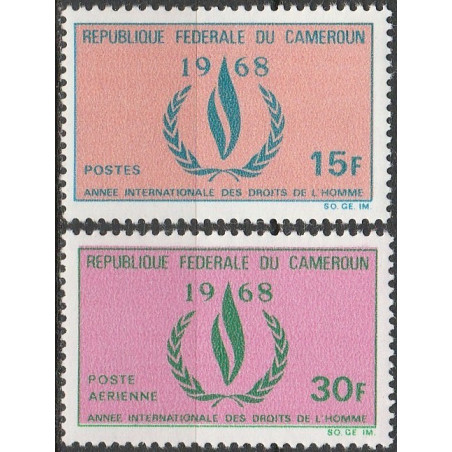 Kamerūno pašto ženklai (1968). Tarptautiniai žmogaus teisių metai