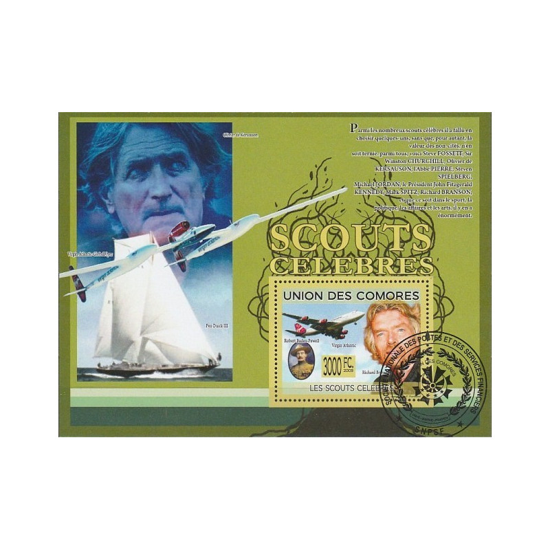 Komorų pašto ženklai (2009). Žymūs žmonės skautai