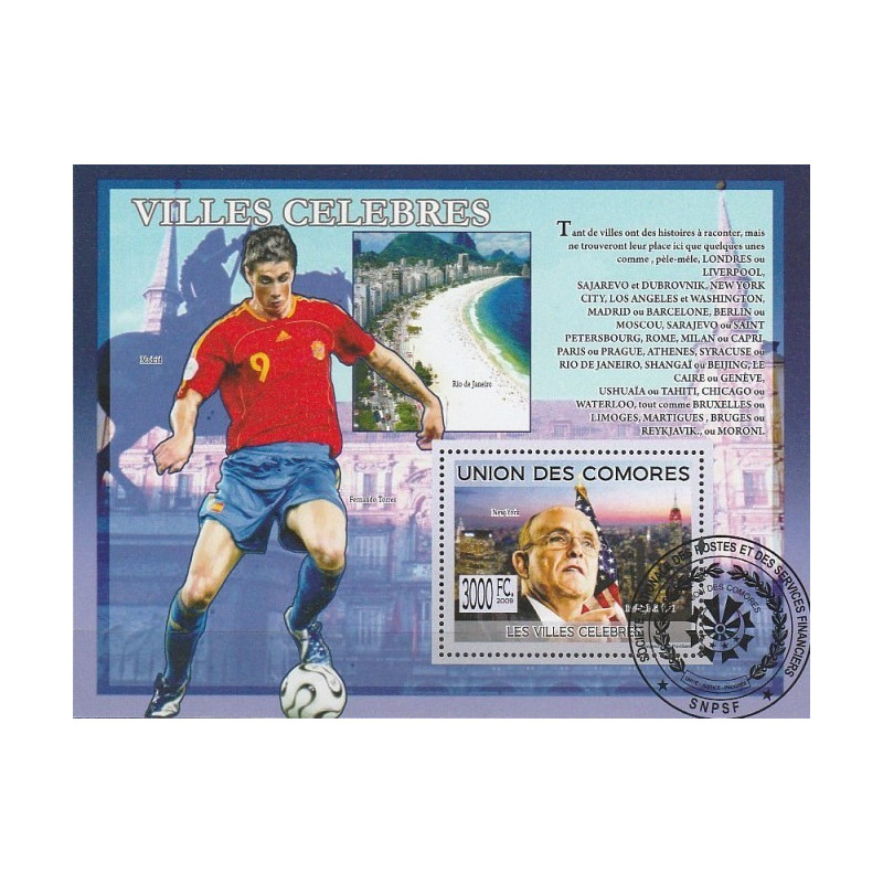 Komorų pašto ženklai (2009). Garsūs miestai ir žmonės