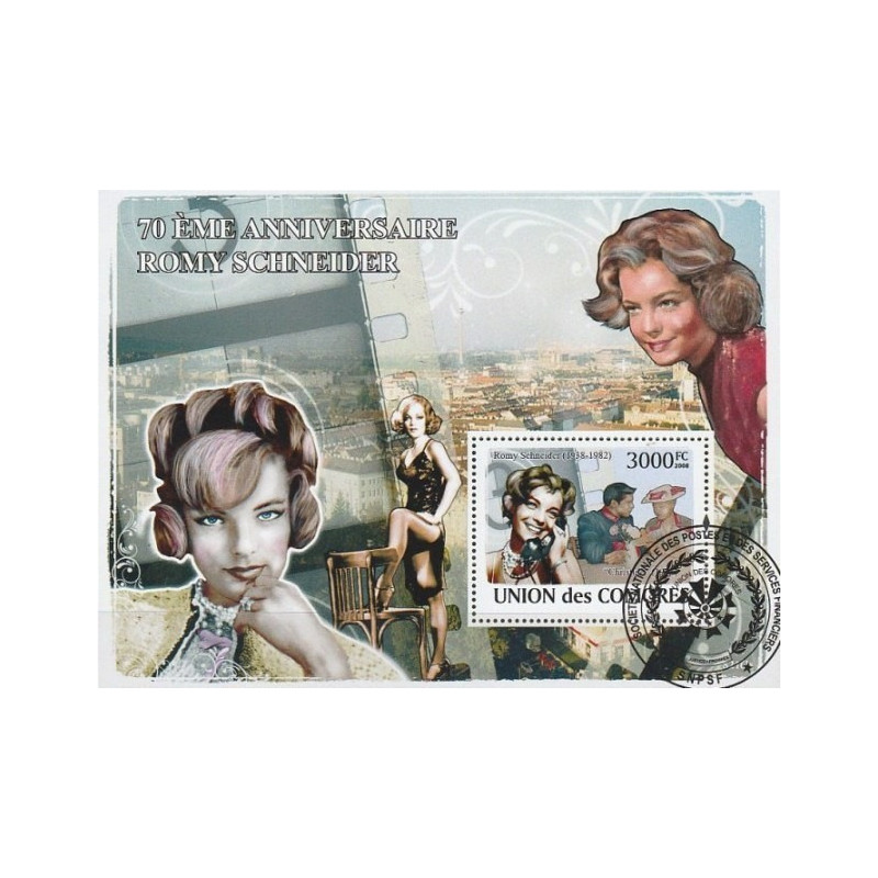 Comoros stamps (2009) for sale. Romy Schneider