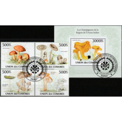 Komorų pašto ženklai (2010). Grybai Indijos vandenyno regione