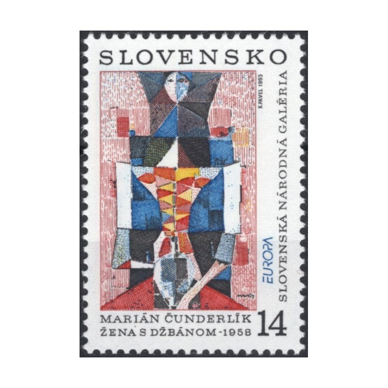 Slovakijos pašto ženklai (1993). Šiuolaikinis menas: paveikslai