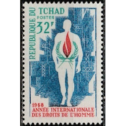 Chad stamps (1968) for sale. Human rights declaration