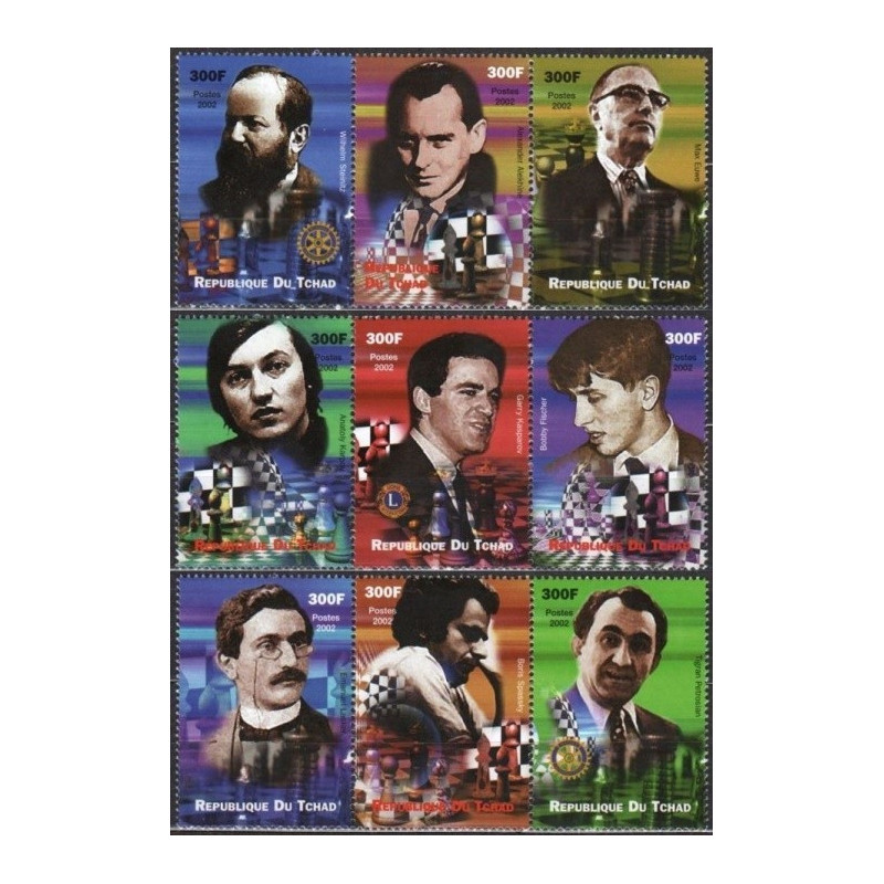 Chad stamps (2002) for sale. Chessmasters