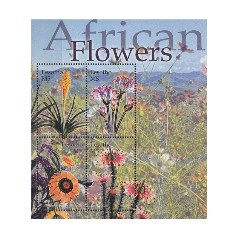 Lesotho stamps (2004) for sale. African Flowers