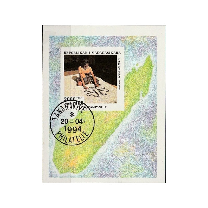 Madagascar stamps (1994) for sale. Production of carpet