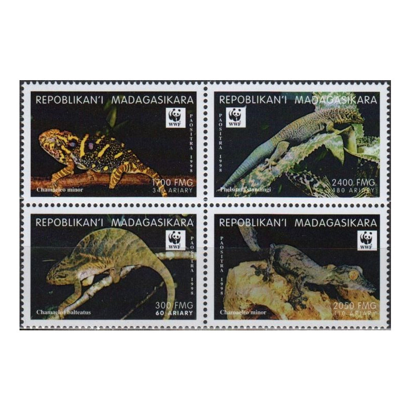 Madagascar stamps (1999) for sale. Lizards