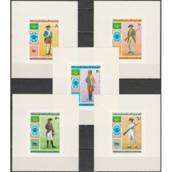 Mauritanijos pašto ženklai (1976). Amerikos revoliucija (karo uniformos)