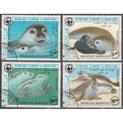 Mauritanijos pašto ženklai (1986). Viduržemio jūros ruoniai vienuoliai