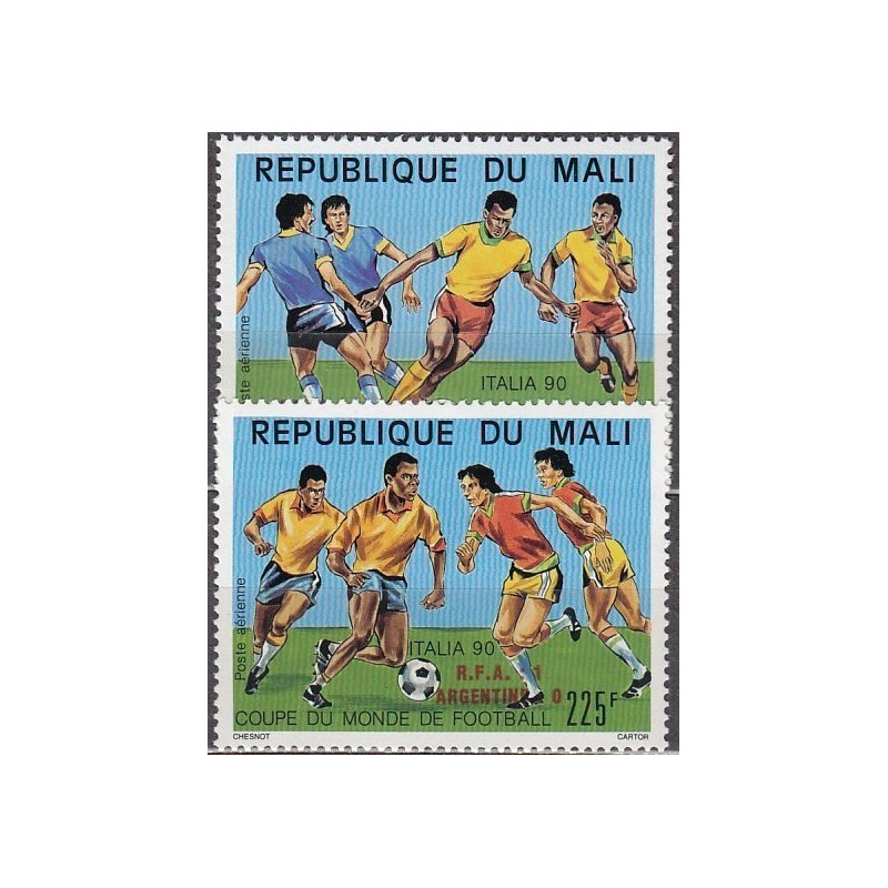 Malio pašto ženklai (1990). FIFA Pasaulio taurė Italijoje (perspaudai)
