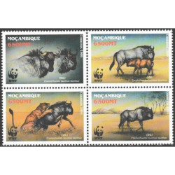 Mozambique stamps (1999) for sale. Wildebeest