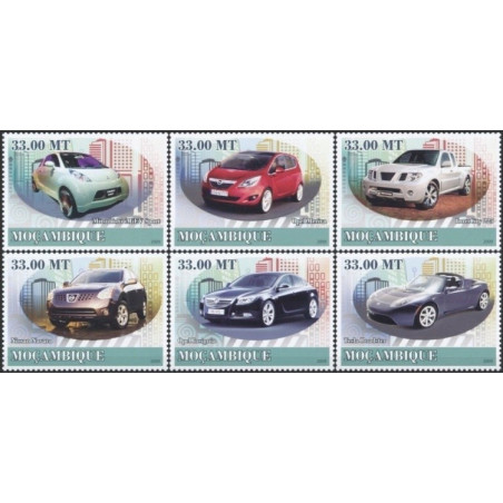 Mozambique stamps (2009) for sale. History of Transport V (Electric cars)