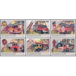 Mozambique stamps (2009) for sale. Fireman vehicles
