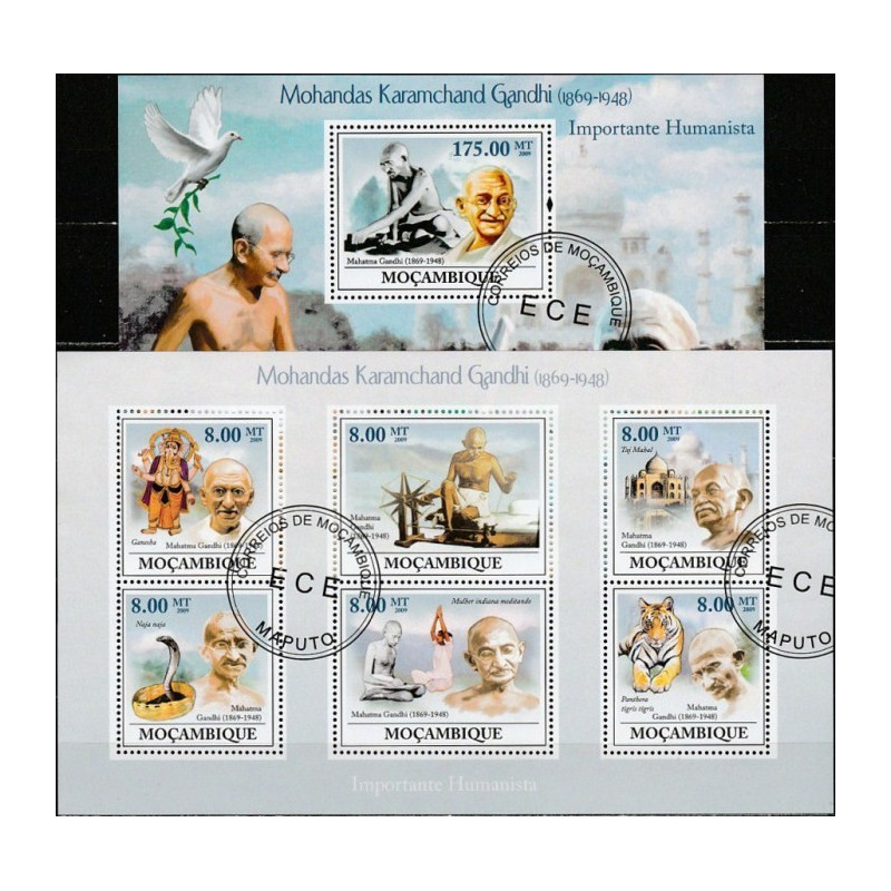 Mozambiko pašto ženklai (2009). M.Gandis