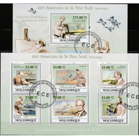 Mozambique stamps (2009) for sale. Birds in paintings