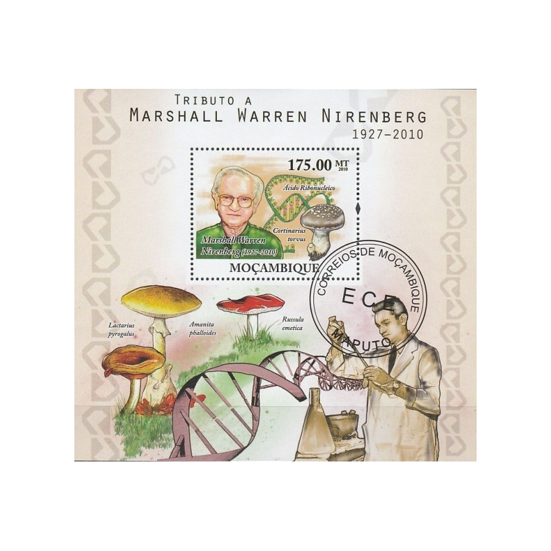Mozambique 2010. Marshall Warren Nirenberg (Nobel Prize laureate)