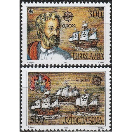 Yugoslavia stamps (1992) for sale. Voyages of Discovery in America