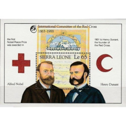 Sierra Leone stamps (1988) for sale. Red Cross (Dunant, Nobel)