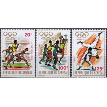Senegalo pašto ženklai (1972). Miuncheno vasaros olimpinės žaidynės
