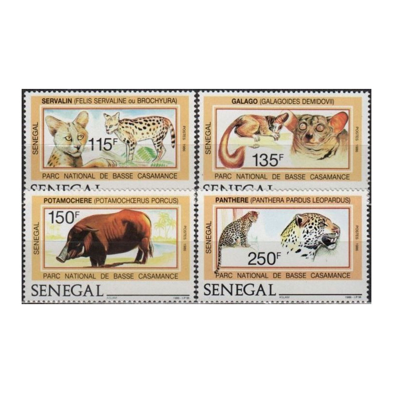 Senegalo pašto ženklai (1987). Nacionalino parko fauna