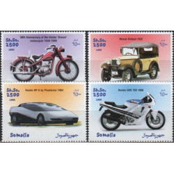 Somalio pašto ženklai (1999). Japoniški automobiliai ir motociklai
