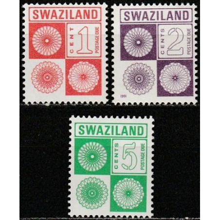 Svazilendo pašto ženklai (1978). Mokestiniai ženklai