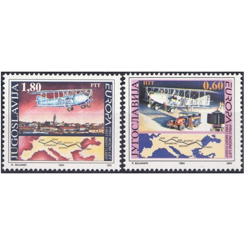 Jugoslavijos pašto ženklai (1994). Didieji atradimai: aviacija
