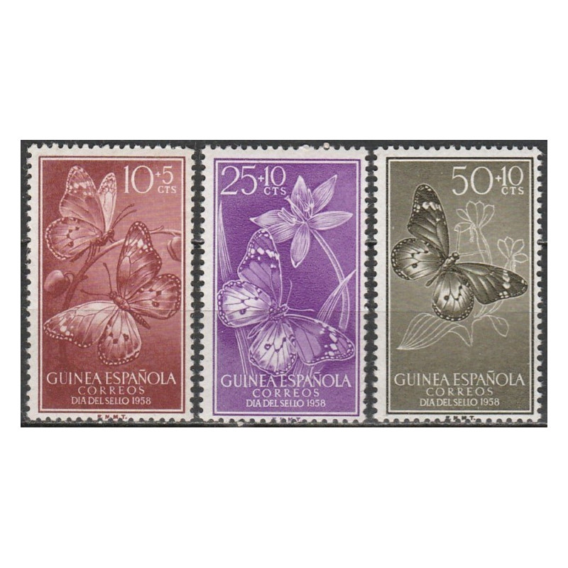 Ispanijos Gvinėjos pašto ženklai (1958). Drugeliai