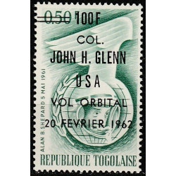 Togo stamps (1962) for sale. John Glenn (black overprint)