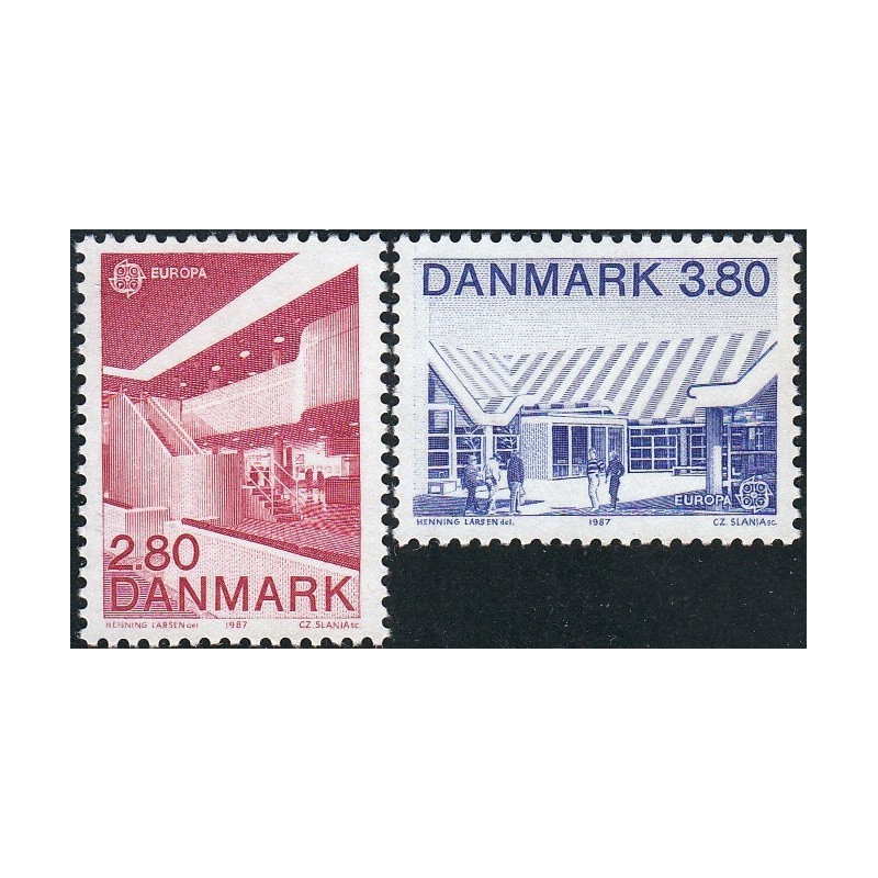 Danijos pašto ženklai (1987). Modernioji architektūra